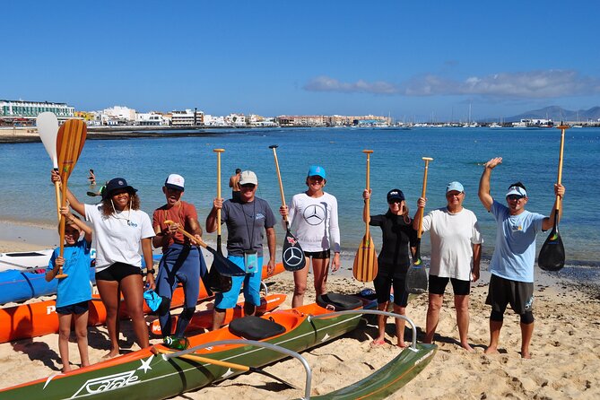 Hawaiian Canoe, Kayak and Surfski Tour - Setting out from Corralejo in a Hawaiian canoe