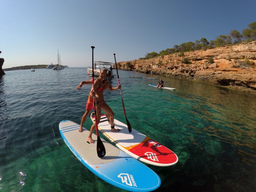 Ibiza: SUP & Snorkel Boat Tour with Caves, Drinks & Photos - Fruit, tapas, and a simple boat aperitif