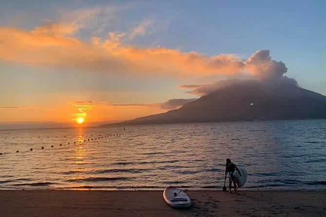 Kagoshima Volcano Sunrise SUP Activity Inc. Breakfast & Transport - A sunrise view that makes the early alarm worthwhile