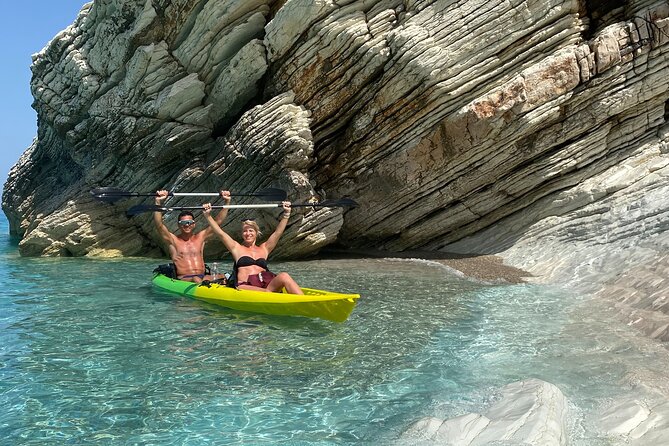 Kayak Sup Tours Lukova Caves - Kroreza - Kroreza Beach and its unusual two-part shape