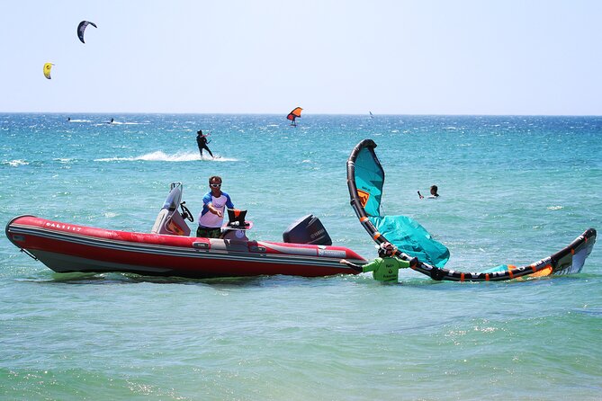 Kitesurfing Lessons Tarifa All Levels - Semi Private course - Equipment, rescue cover, and safety