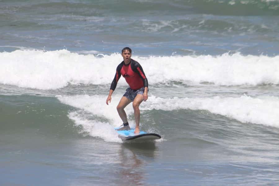Kuta Beach, Bali: Surf Lessons For Beginner & Intermediate - Meeting Galaxy Surf Bali beside the Kuta sign