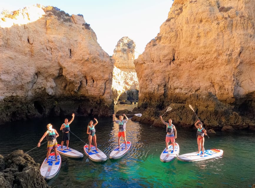 Lagos: Guided SUP Tour to Ponta da Piedade Caves - The first 10 to 15 minutes: getting steady on the board