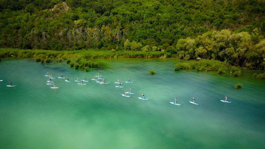 Lake Balaton: Paddle Board Tour of Tihany National Park - Paddling through the reeds and protected nature