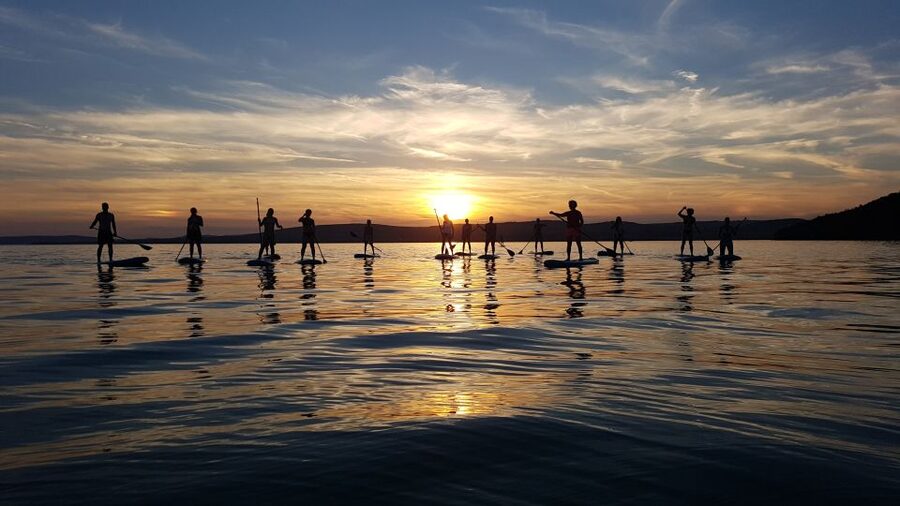 Lake Balaton: Sunset SUP Tour along the Tihany National Park - Getting comfortable before the sunset route