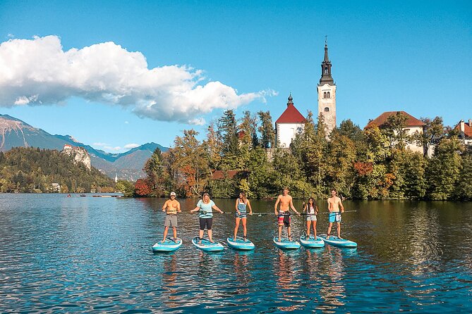 Lake Bled Stand-Up Paddle Boarding Lesson and Tour - Paddling toward Bled Castle and the middle of the lake