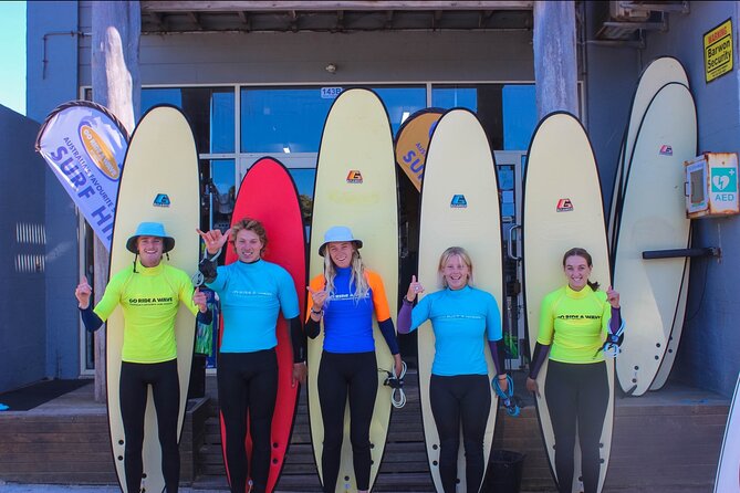 Learn to Surf at Anglesea on the Great Ocean Road - Getting fitted for a wetsuit and soft board