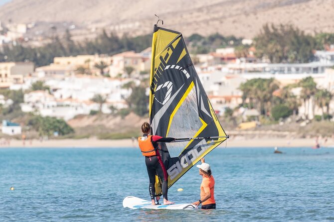 Learn to windsurf in the beautiful bay of Costa Calma - Moving from the sand to Costa Calma Bay