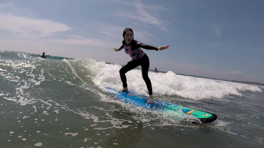 Legian Beach, Bali: Beginner or Intermediate Surf Lessons - Learning to catch your first wave