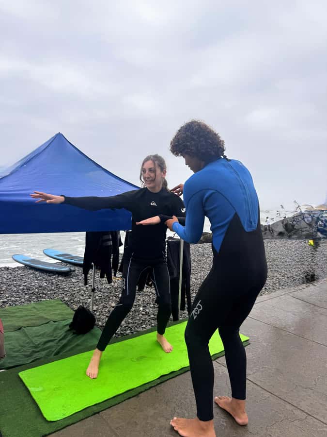 Lima: Surf Class with Equipment and Instructor - The beach warm-up and first practice
