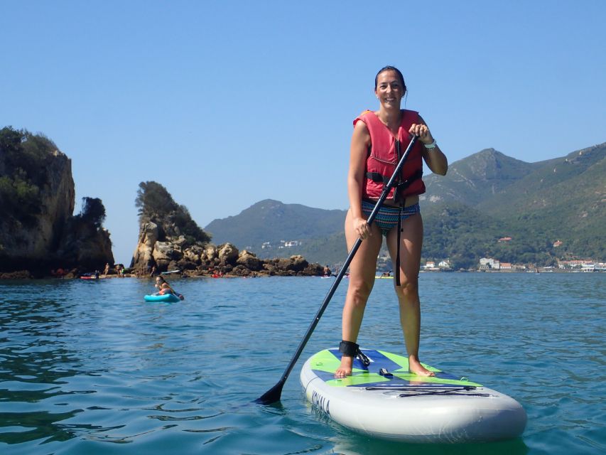 Lisbon: Stand Up Paddle Lesson in Arrábida, Setubal,Sesimbra - Paddling toward Anicha Island