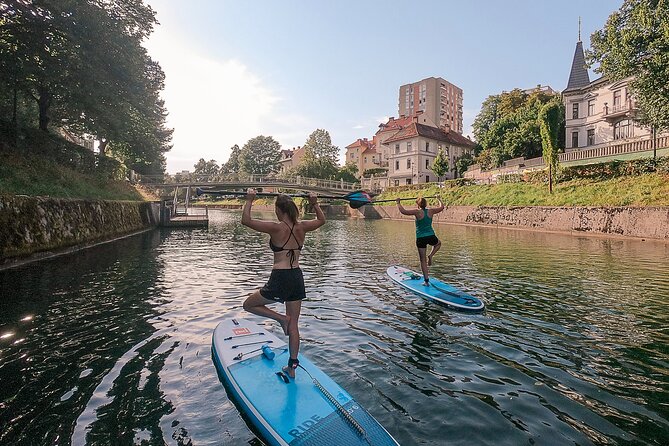 Ljubljana Stand-Up Paddle Boarding Lesson and Tour - Paddling toward Triple Bridge and the old center