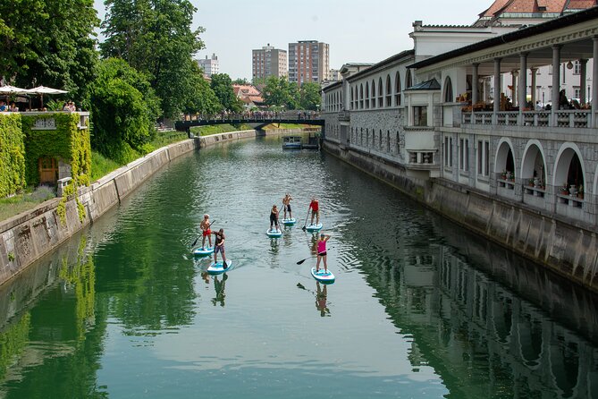 Ljubljana Stand-Up Paddle Boarding Lesson and Tour - Views toward Ljubljana Castle