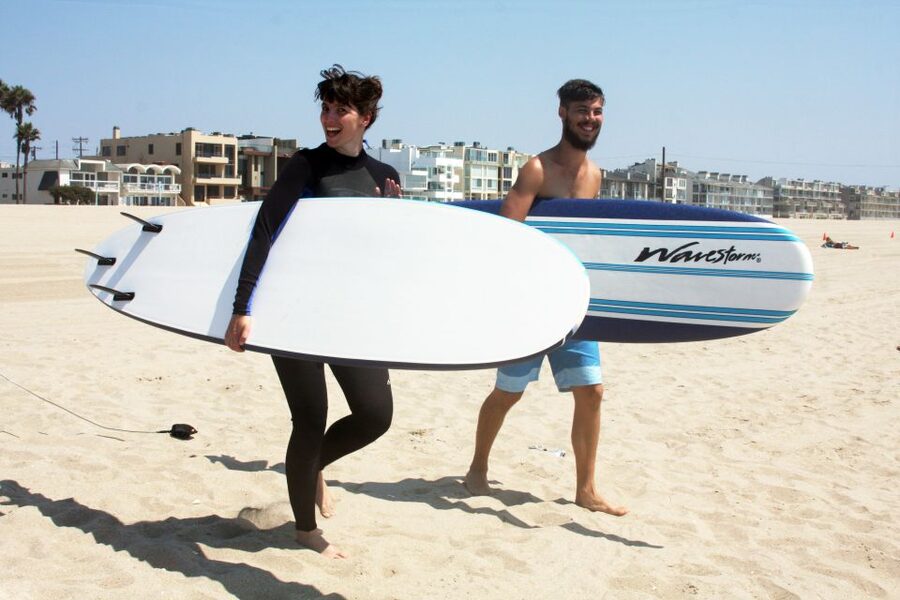 Los Angeles: Private Surfing Lesson - The Sand Lesson: Pop-Up, Ocean Skills, and Safety