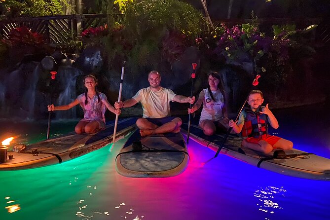Lunar Legends Night Stand up Paddle Kayak Water Experience - Getting set up on a paddle board or kayak