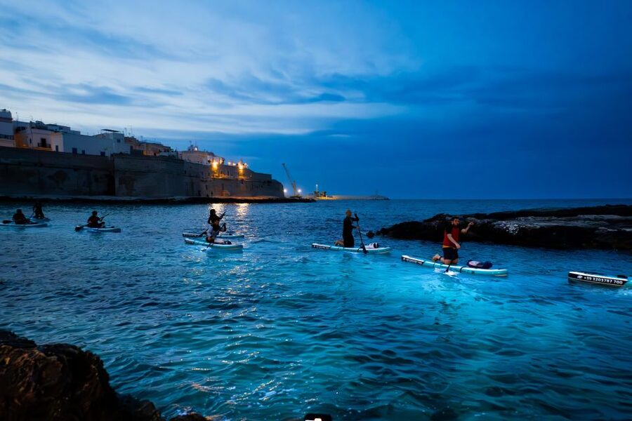 LUZ Sunset in SUP with Aperitif and light show - Paddling along the coast and watching fish
