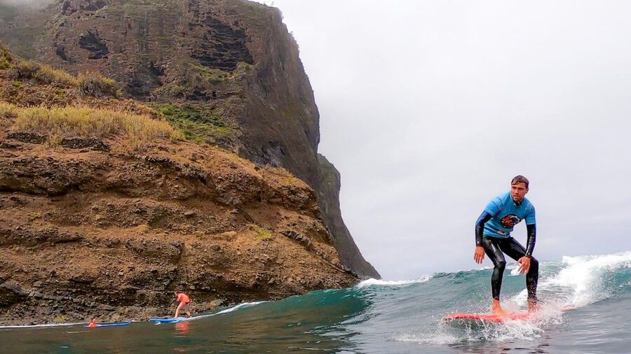 Madeira: Surf Lessons for All Levels - Boards, wetsuits, showers, and the rocky bit