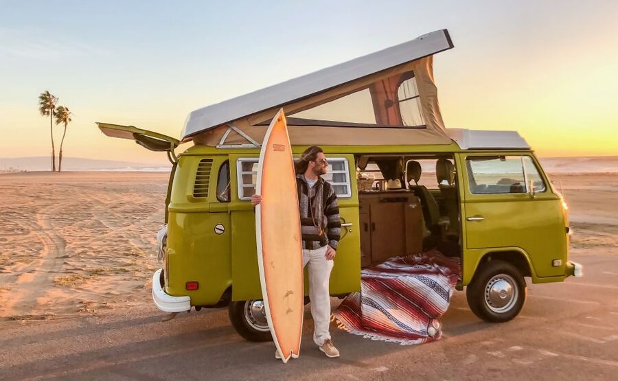 Malibu Beach: Surf Tour in a Vintage VW Van - From Shore Hotel to Malibu Pier