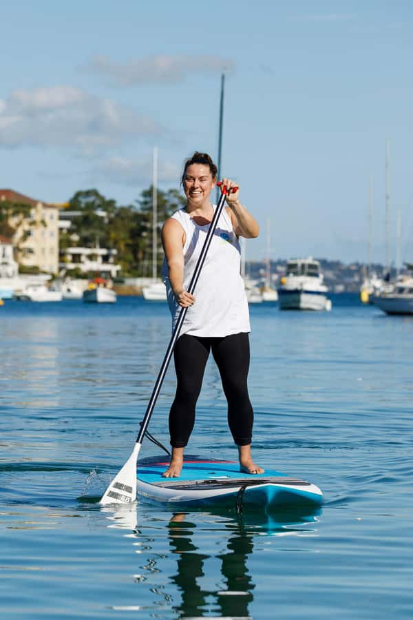 Manly Stand Up Paddle Board Hire - Setting off among Manly’s moored yachts