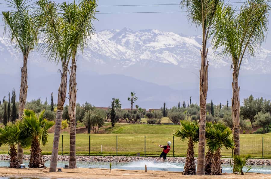 Marrakech: Cable Wakeboarding Experience - Your first look at the lake and cable system