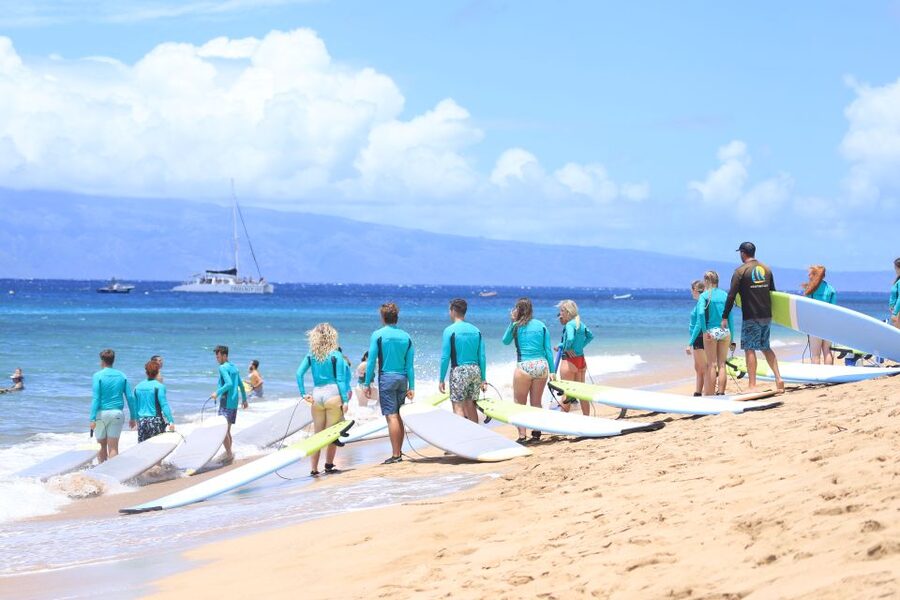 Maui: Group Surf Lesson - Starting at Whalers Village