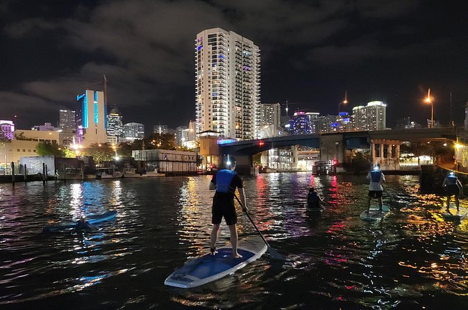 Miami City Lights Night SUP or Kayak - Drinks, snacks, and the social side