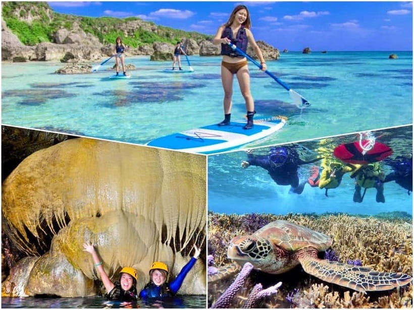 Miyako island: 3 sets! Snorkeling/Limestone Caving/Beach SUP - Shigira Beach and the chance to see a sea turtle
