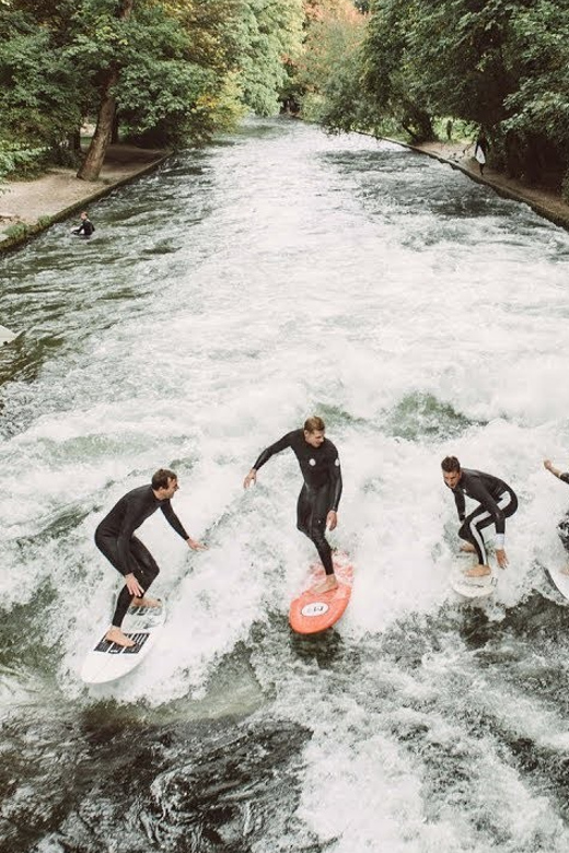 Munich: Eisbachwelle River Surfing Experience - Arriving at the canal beside Haus der Kunst