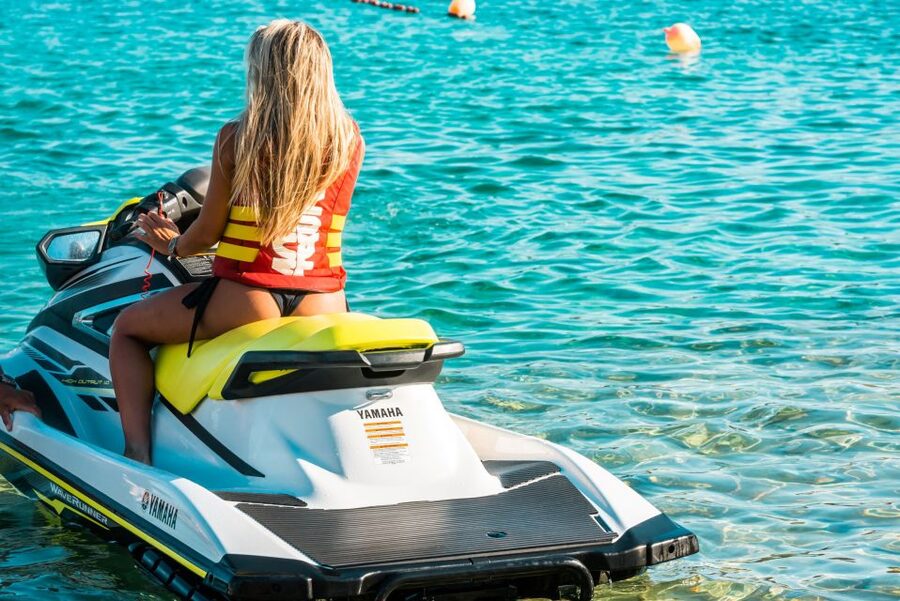 Mykonos: Super Paradise Beach Jet Ski, Canoe, & SUP Rental - A small setup that makes the short rental easier
