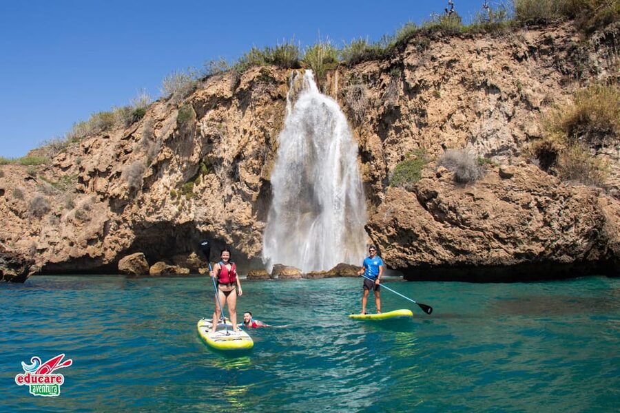 Nerja: Maro Waterfall Boat Trip with Paddleboarding & Drink - Swimming and Snorkeling in Clear Water