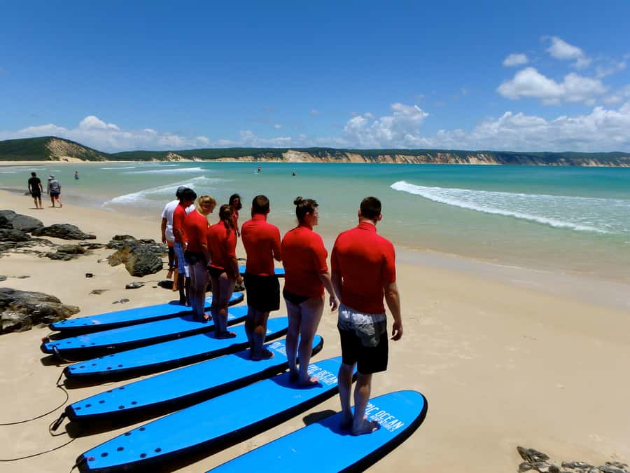 Noosa: Epic Learn to Surf Safari 4x4 - Double Island Point - Booking, pickup, and cancellation advice
