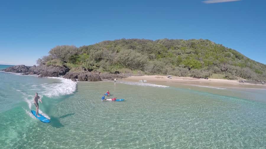 Noosa: Epic Learn to Surf Safari 4x4 - Double Island Point - The 4WD trip through Great Sandy National Park
