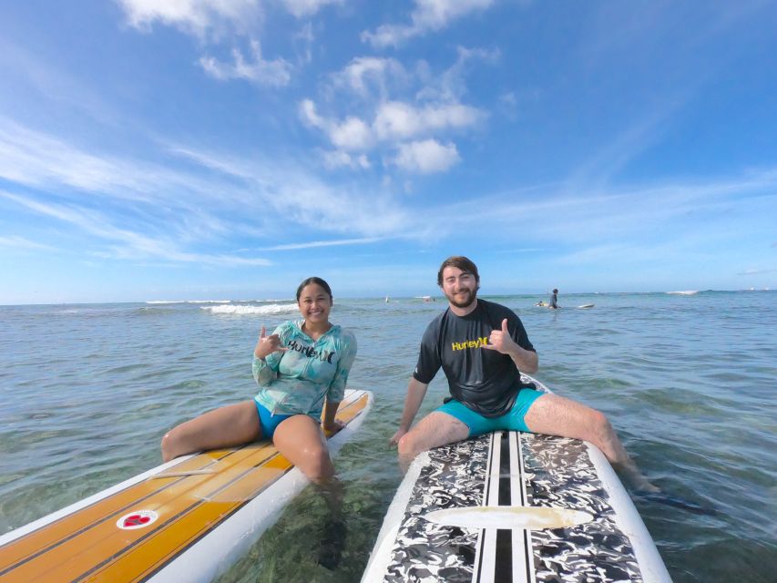 Oahu: Surfing Lessons for 2 People - Getting equipped with Hurley surf gear
