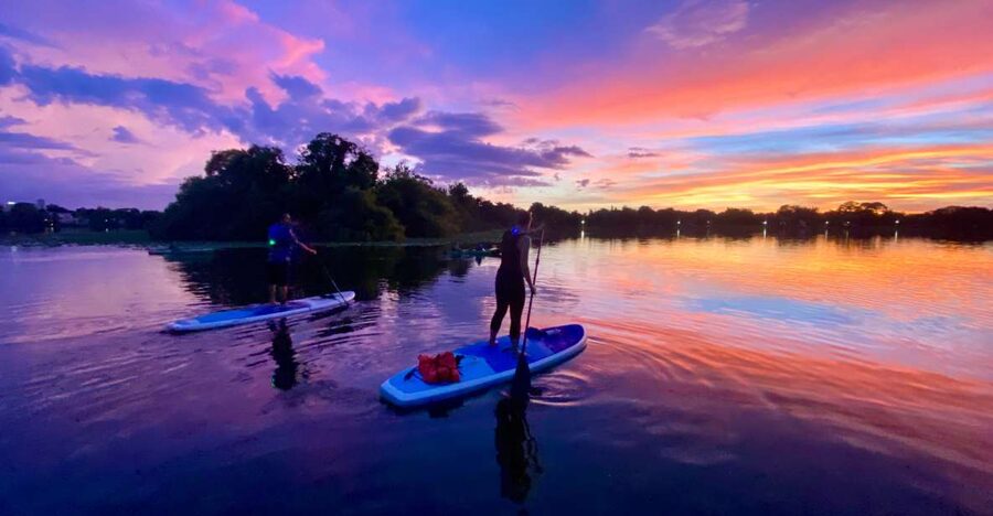 Orlando: Sunset Clear Kayak or Paddleboard in Paradise Tour - Photos are included, but bring your own camera