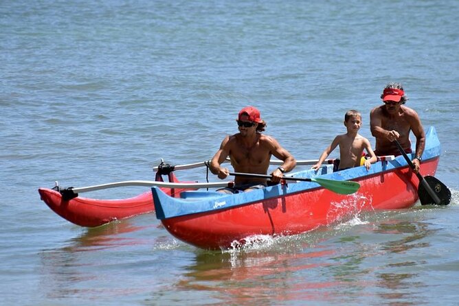 Outrigger Canoe Surfing at Kalapaki Beach - Riding Waves in a Hawaiian Outrigger Canoe