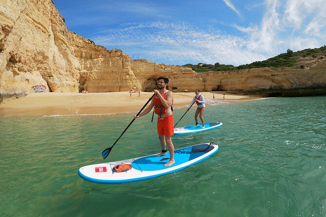 Paddleboarding adventure at Benagil caves - Carvalho Beach and the return to Benagil