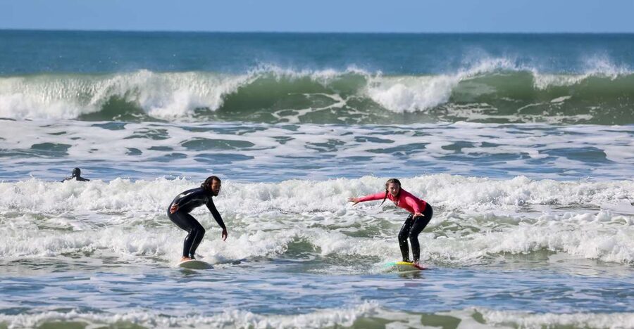 Pismo Beach: Private Group Surf Lesson- all equip included! - Reading waves and sharing the water