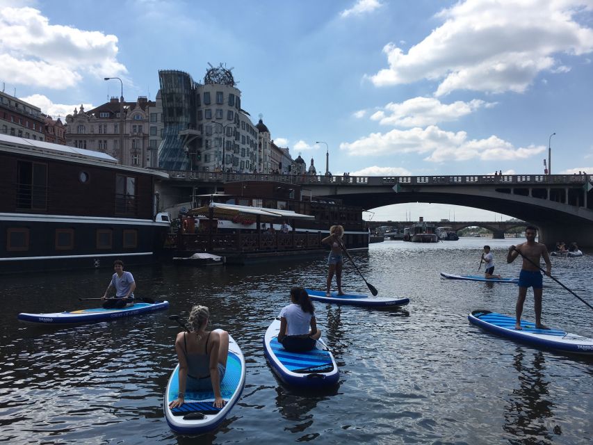 Prague: 2-Hour Paddle Boarding in the City Centre - Meeting the guide on Císařská louka