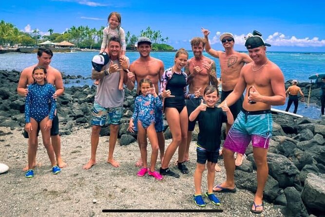 Premium group surf lessons- Kona’s Best Surf Lessons - Meeting at Kahaluu Beach Park