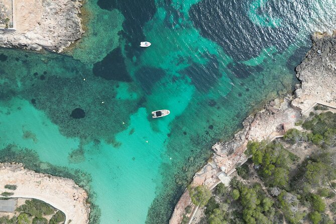 Private Boat Tour of San Antonio with Paddel surfing and Snorkeling - Cala Bassa, swimming beside a famous beach
