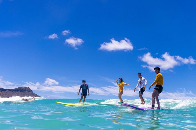 Private Group Surf Duo by Waikiki Beachboys at the Royal - Boards and rash guards are included