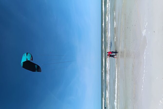 Private Kiteboarding Lessons in El Cuyo - Riding Downwind, Then Working Upwind