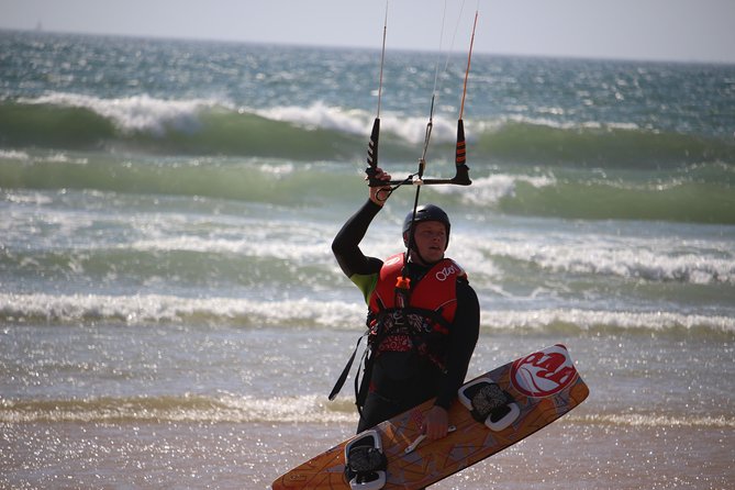 Private Kitesurfing Class - Arriving at Nova Vaga Beach in Costa da Caparica