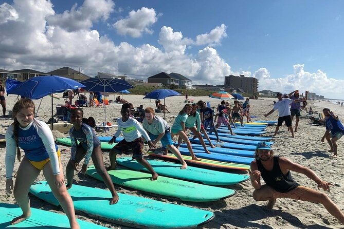 Private Surf Lesson in North Myrtle Beach - Taking the board into the water