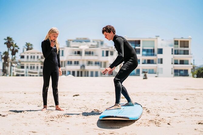 Private Surf Lesson in Venice Beach, CA - Getting fitted with a board and wetsuit