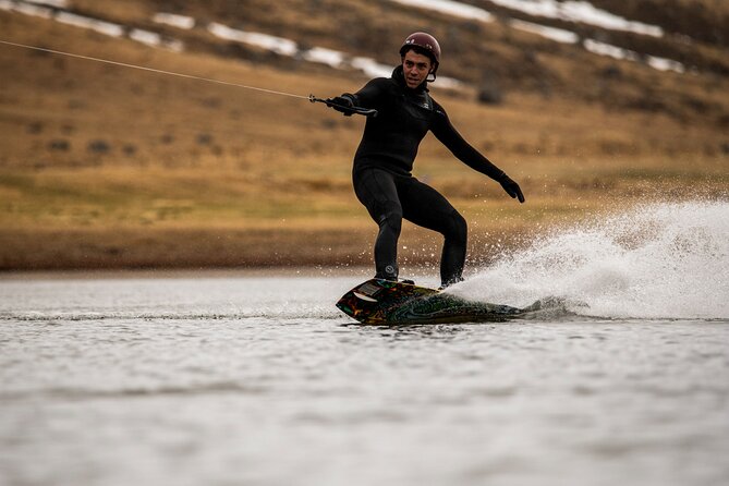 Private wakeboarding or waterskiing trip in Westfjords - Riding beneath the Westfjord mountains