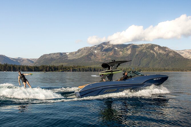 Private Wakesurf/Wakeboard Boat Charter Lake Tahoe - A fast, active way to see Lake Tahoe
