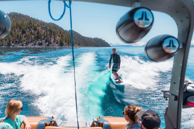 Private Wakesurf/Wakeboard Boat Charter Lake Tahoe - What two hours on the boat can include