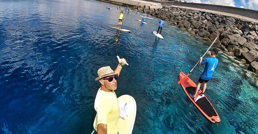 Puerto del Carmen: Stand Up Paddleboarding Class - Seeing Puerto del Carmen from the water