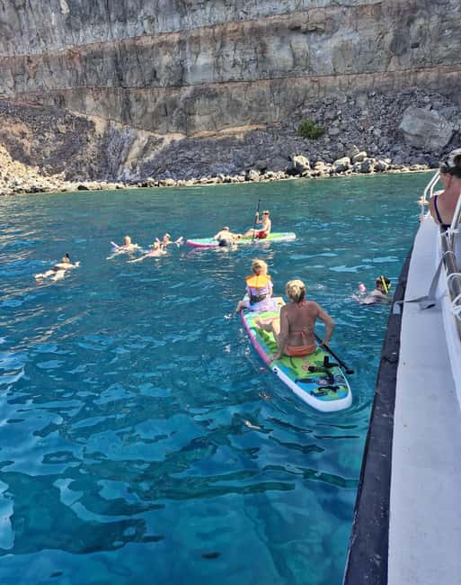 Puerto Rico, Gran Canaria: boat trip, drinks, food, paddle surfing, snorkeling - How the boat works for families